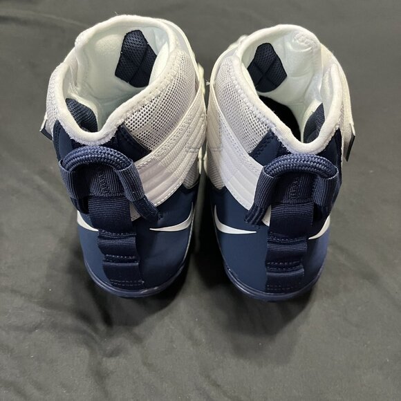 Nike Force Savage Elite 2 White/Navy Mesh Football Cleats BV3962-103 Mens Sz 16